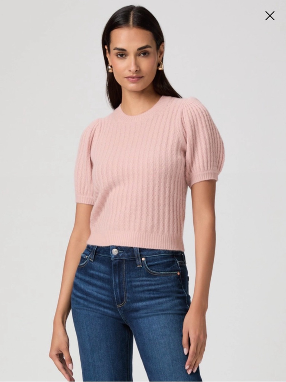 PAIGE Lucerne Top in Pale Pink Cashmere *Still in stores* Retails $319